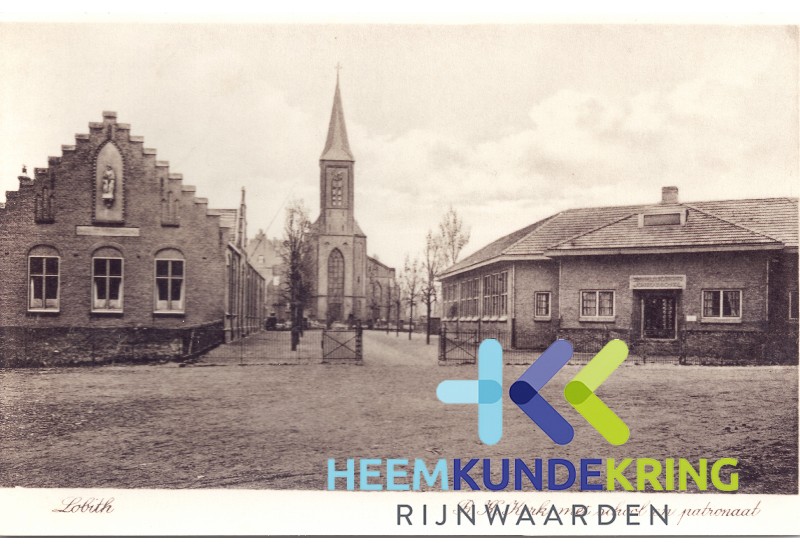 Lobith Markt 1932 Patronaats gebouw RK Kerk Jongensschool Coll. M.Hoedemaker